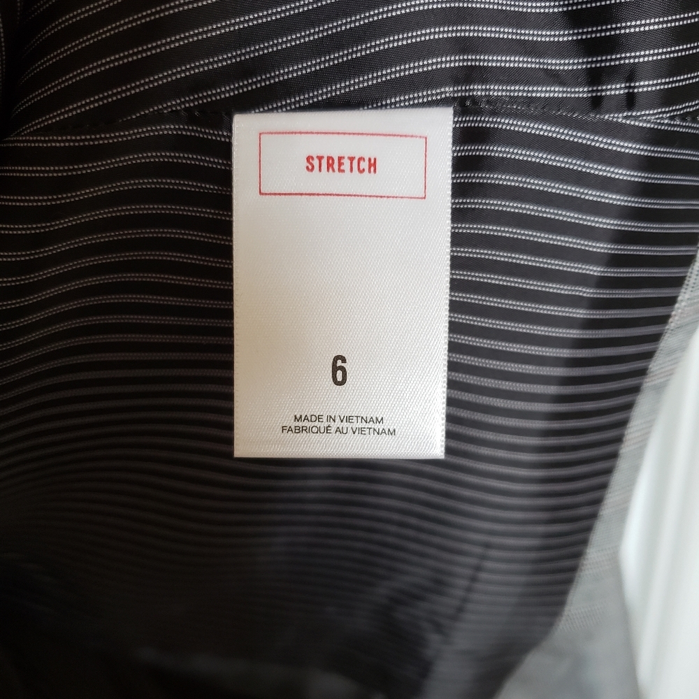Express Gray Mini-Check Plaid One-Button Blazer - Picture 9 of 10